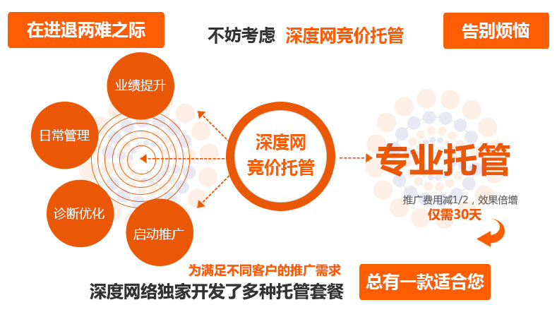 深度網(wǎng)競價(jià)托管服務(wù)套餐總有一款適合您